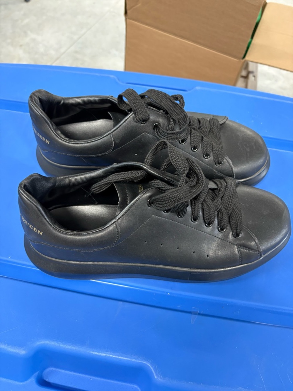Alexander McQueen Black Low-Top Leather Sneakers